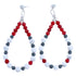 Southwest Multicolor Genuine Sterling Silver Post Dangle Bead Earrings DX115862